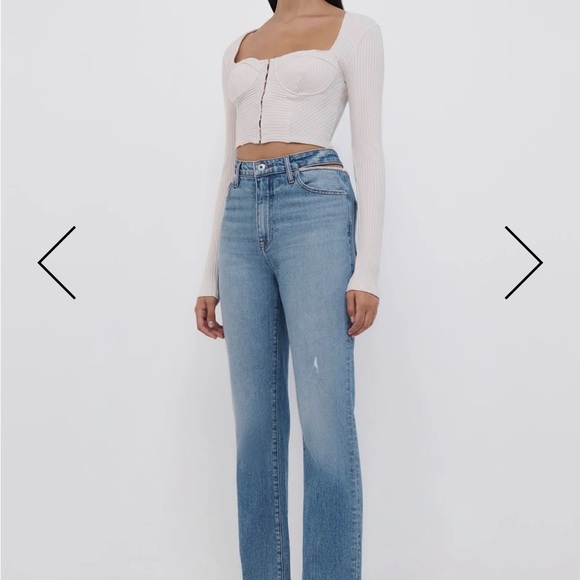 Jonathan Simkhai Amelia High Rise Straight Jean in Vintage Melrose - Picture 12 of 12